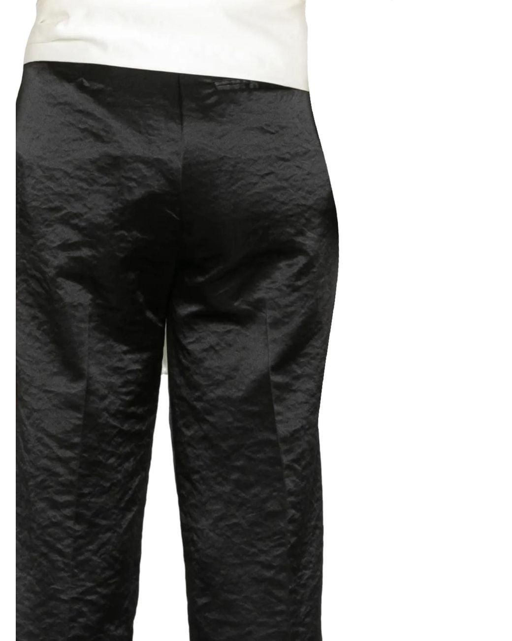 Forte_forte Gray Hammered-Texture Casual Trousers