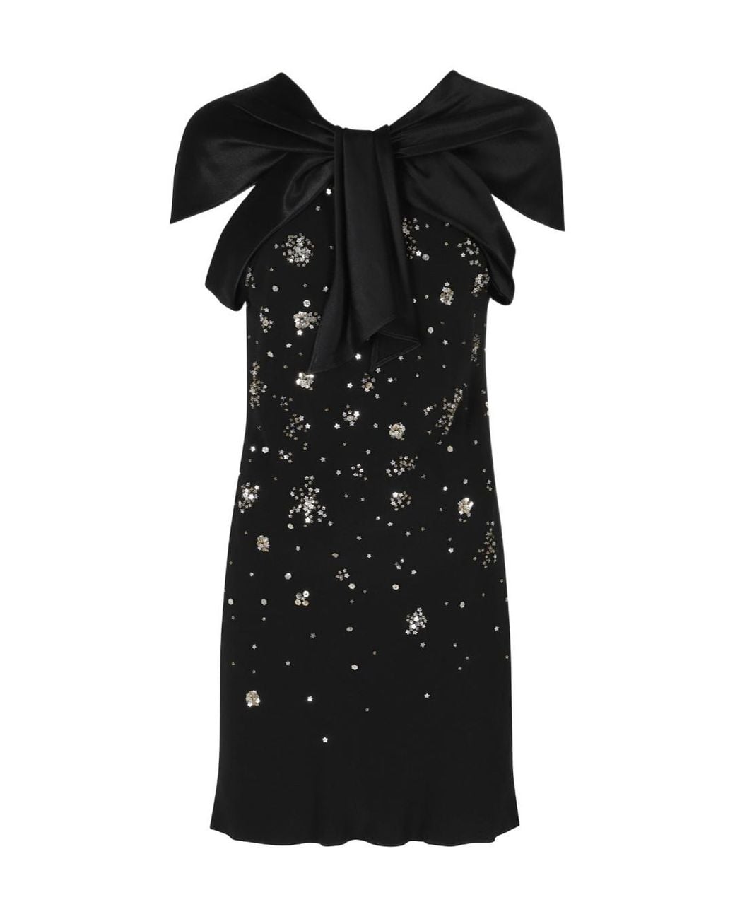 Alberta Ferretti Black Printed Dress