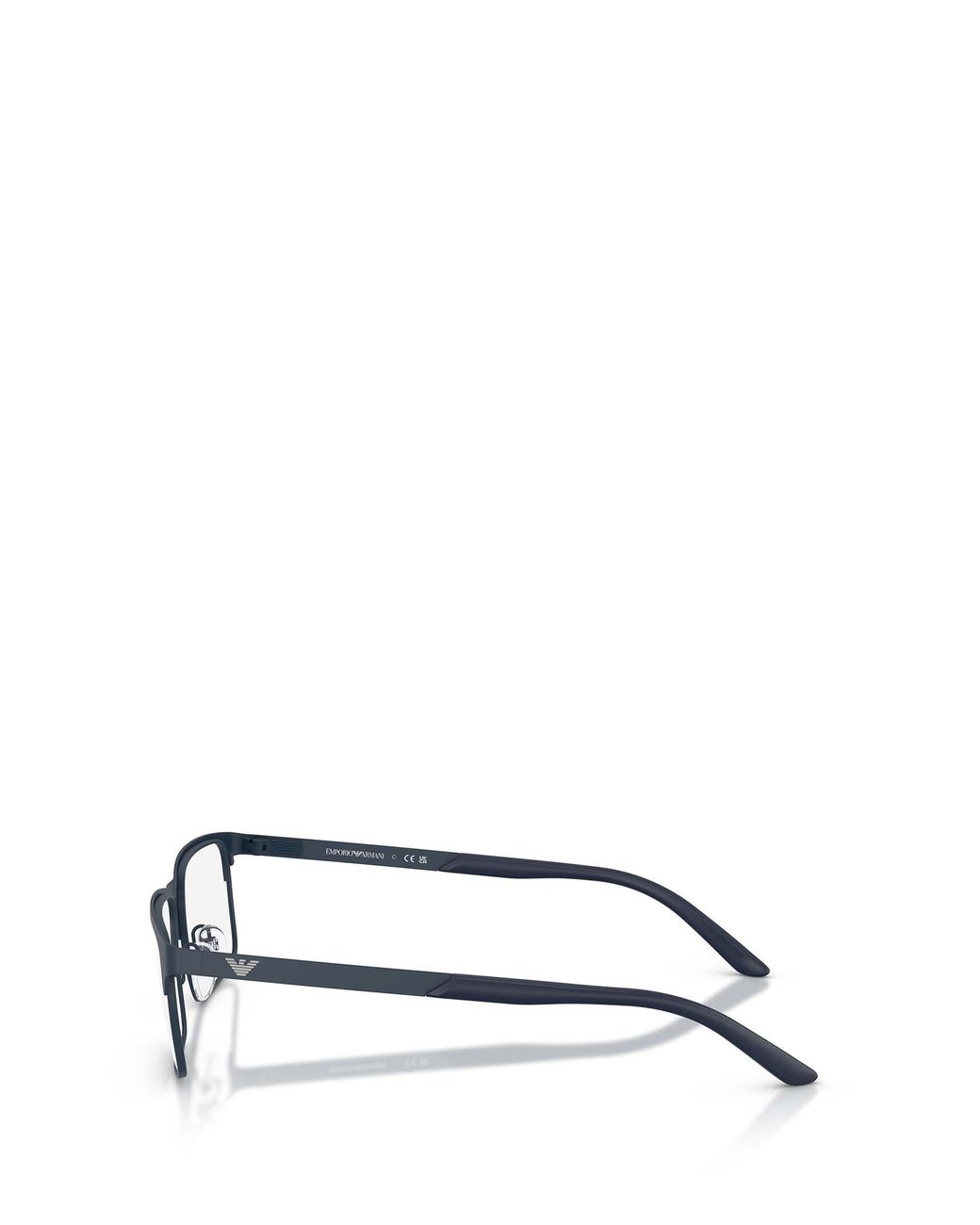 Emporio Armani White Rectangular Frame Glasses for men