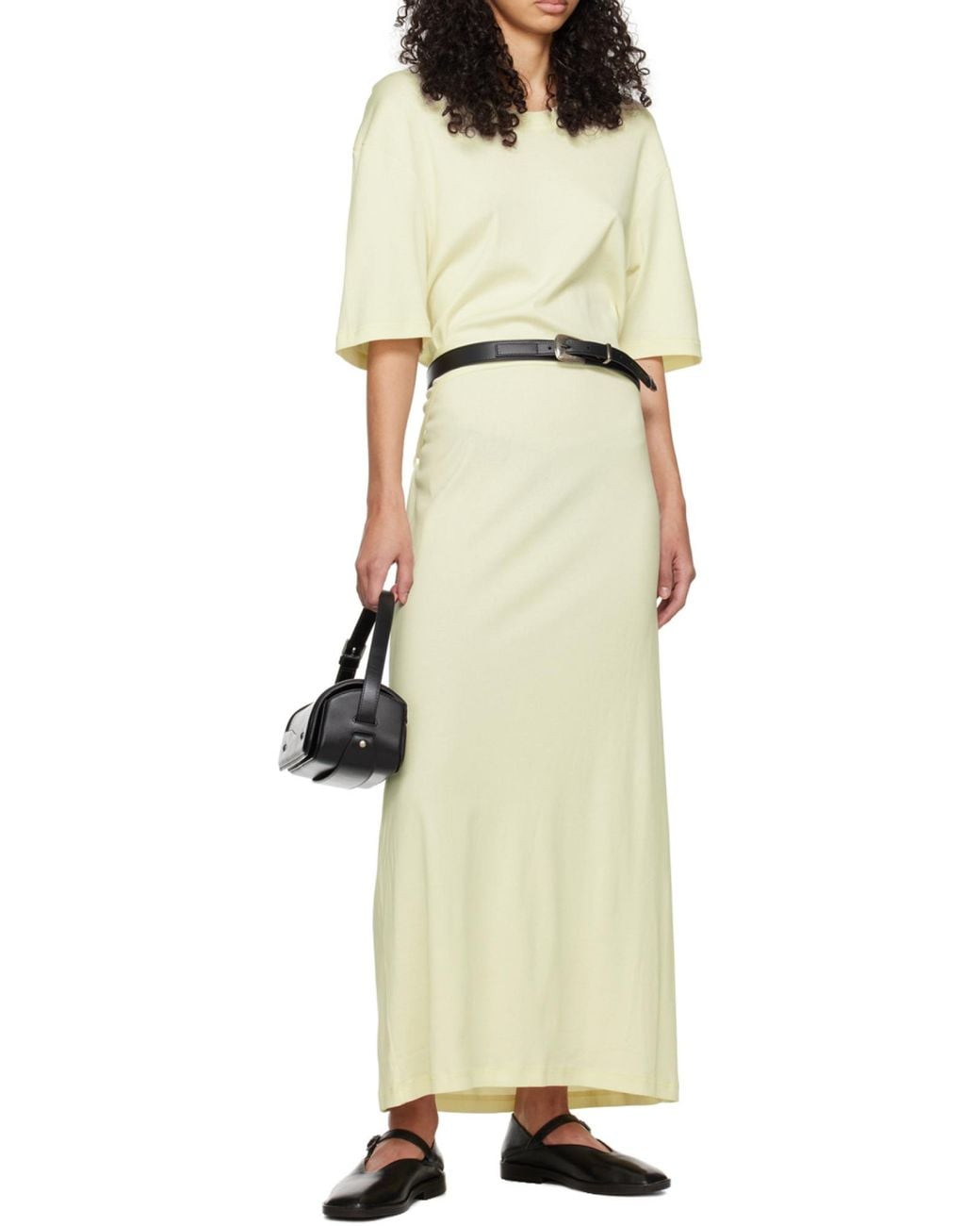 Lemaire Black Buckled Square Toe Shoes