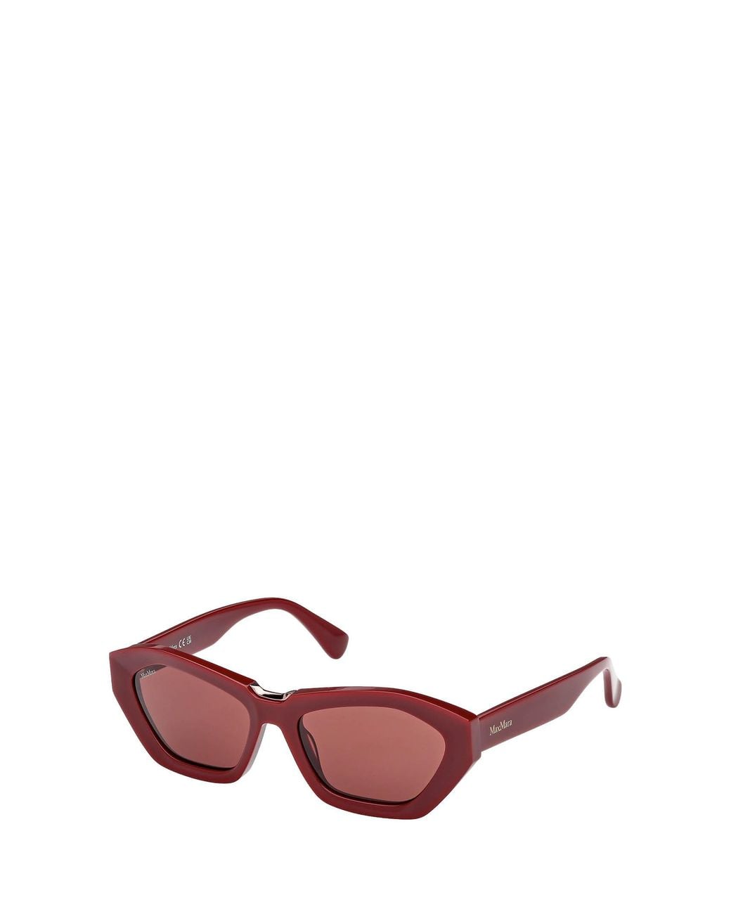 Max Mara Pink Kate Geometric Frame Sunglasses