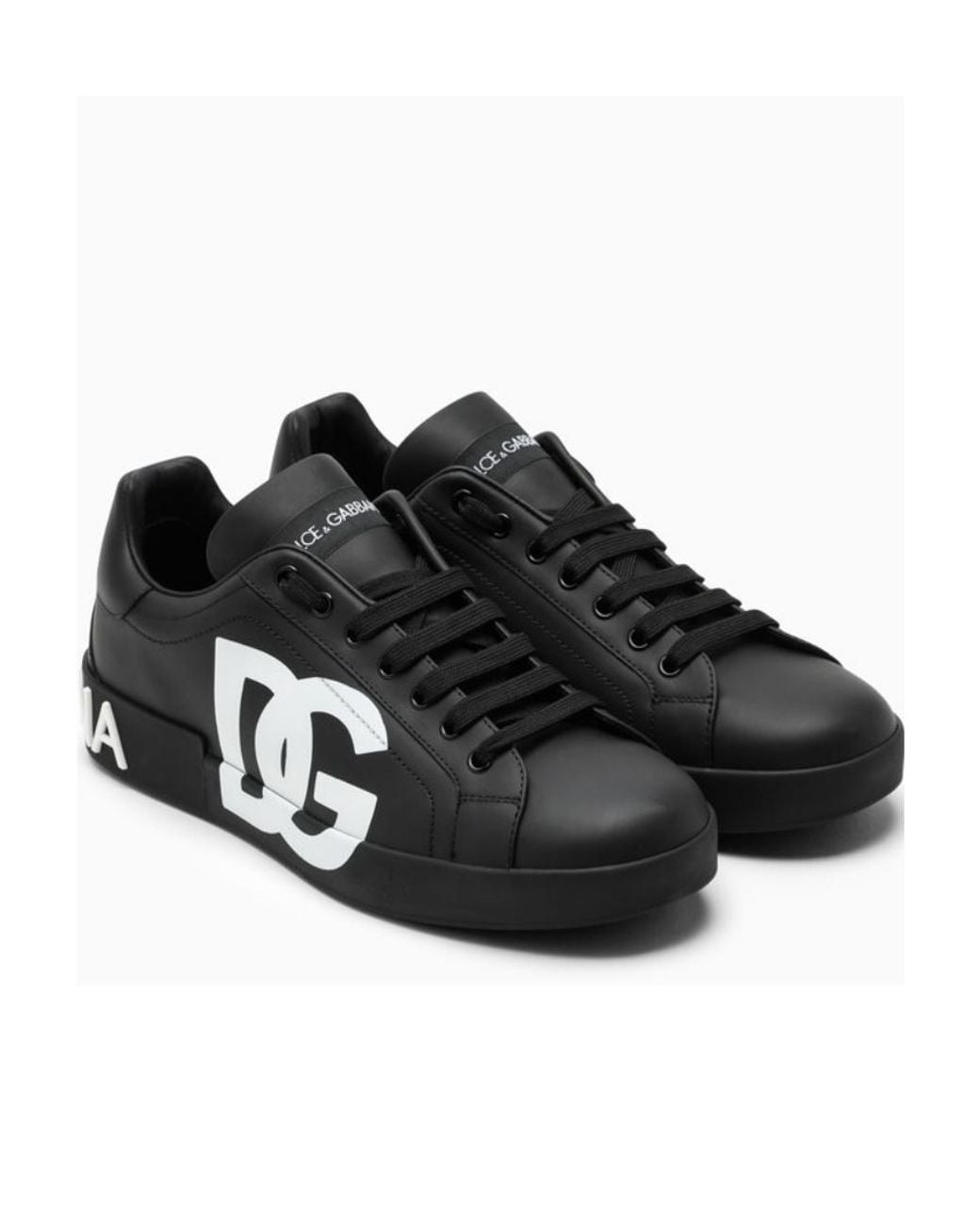 Dolce & Gabbana Black Portofino Spoiler Sneakers for men