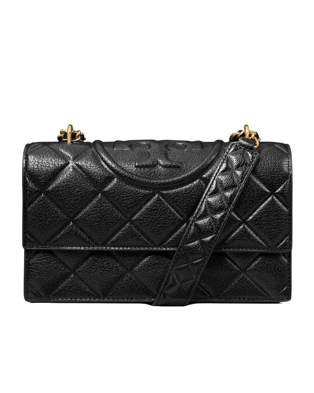 Tory Burch Black Small Fleming Convertible Shoulder Bag