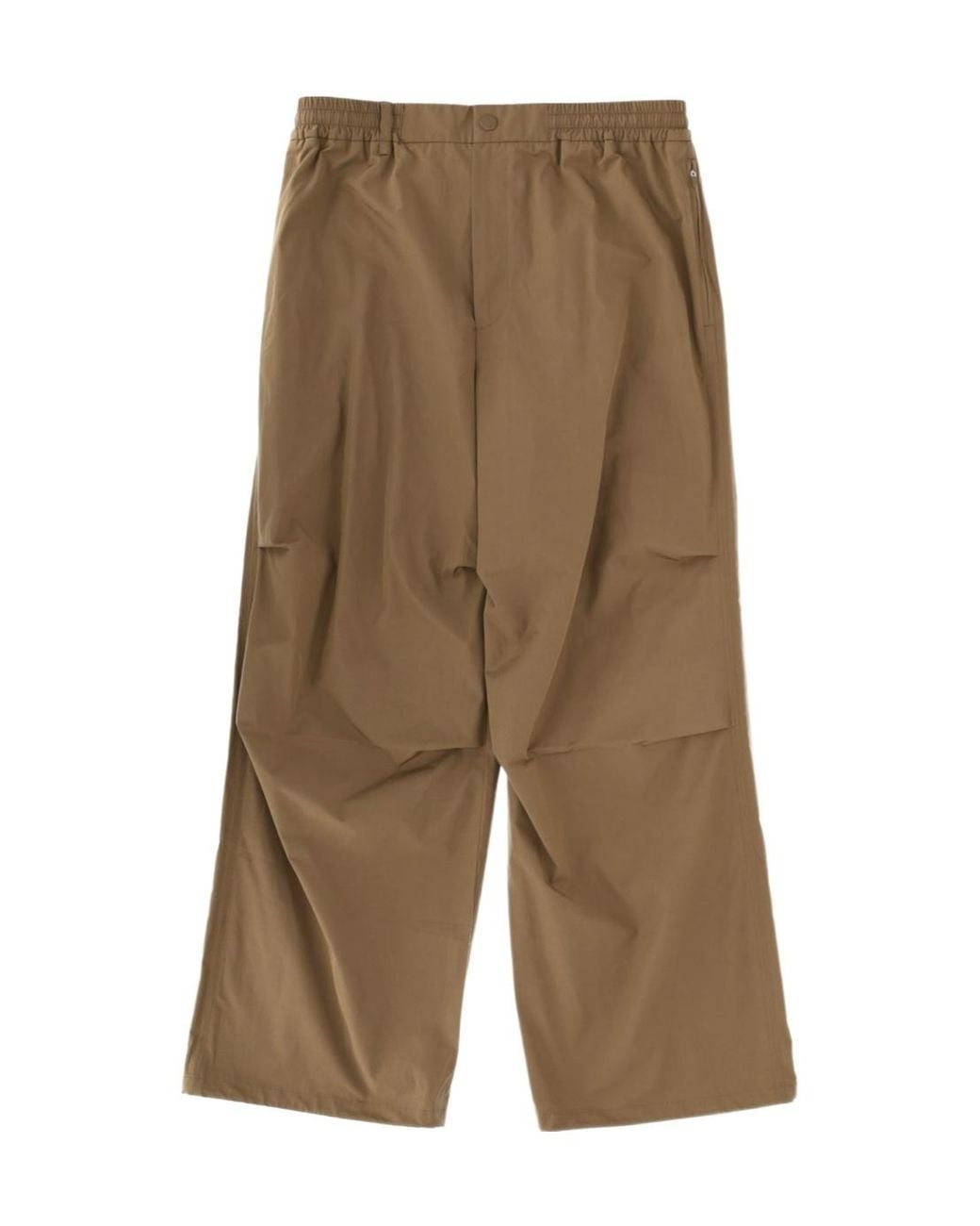 A.P.C. Green Wide Leg Elasticated Waistband Trousers for men