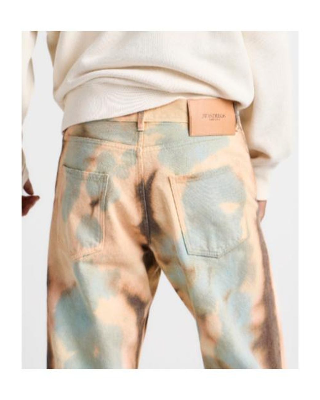 J.W. Anderson Natural Straight Leg Bleached Denim Jeans for men