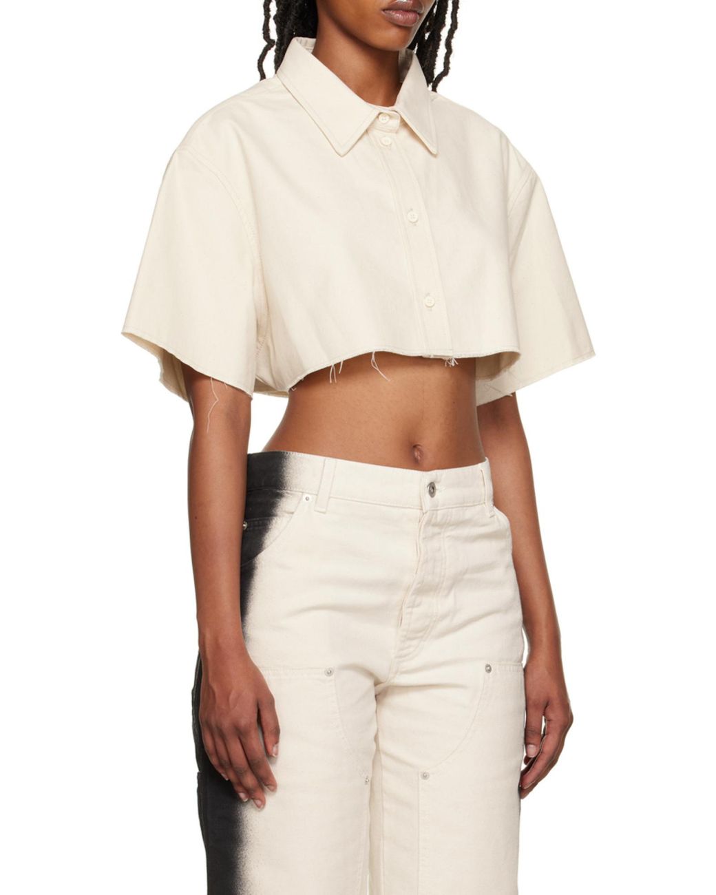 Heron Preston White Short Style Shirt