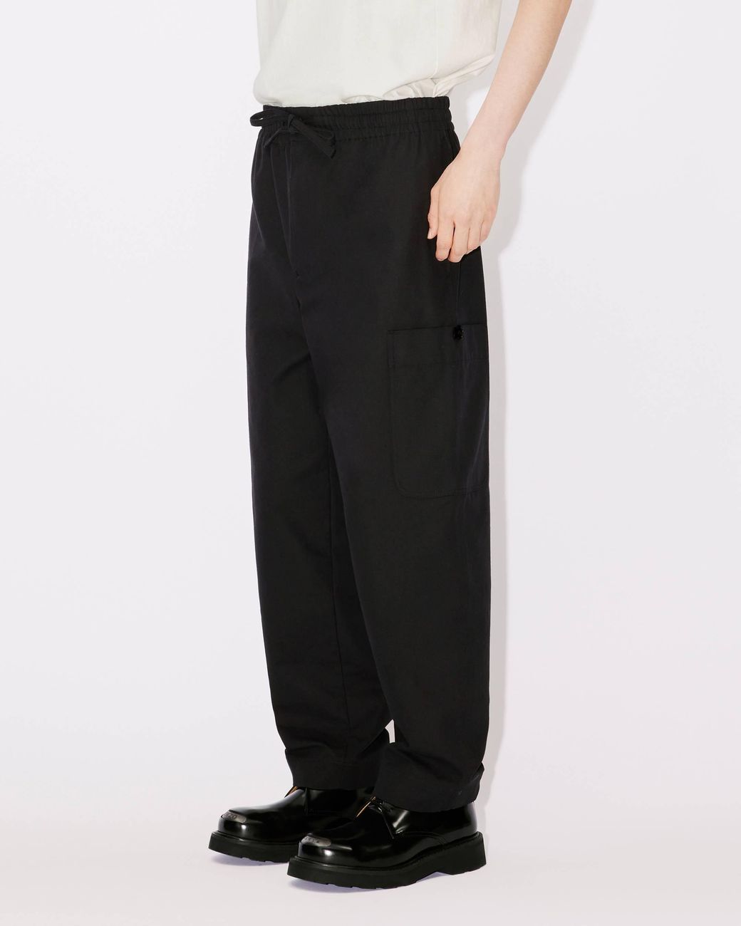 KENZO Black Paris Cargo Jogging Trousers for men