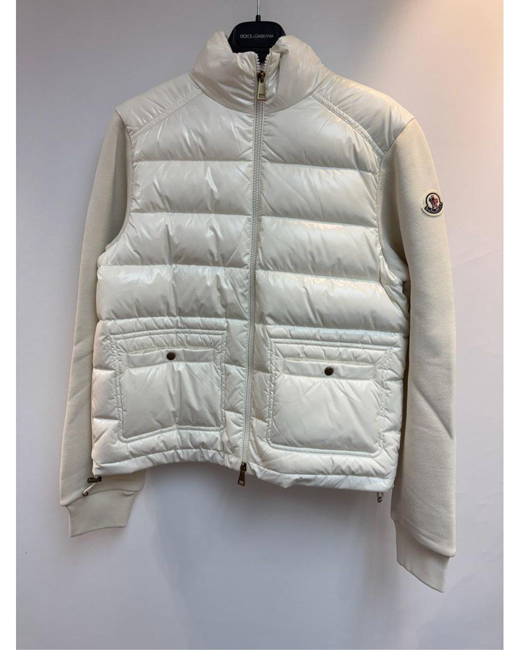 Moncler White Zip-Up Sweatshirt