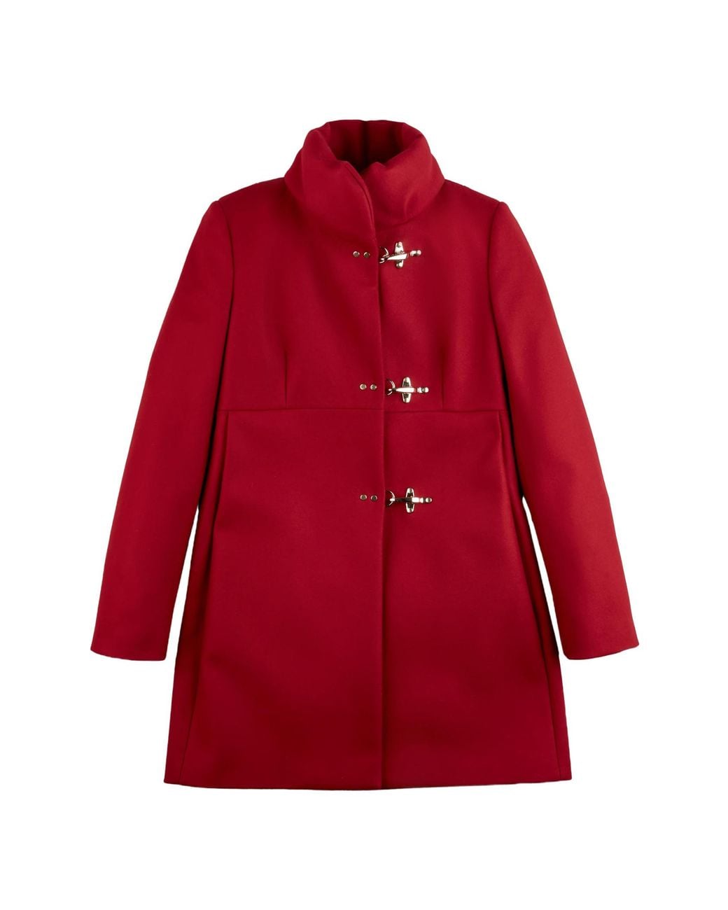Fay Red Virginia Hook-Closure Coat