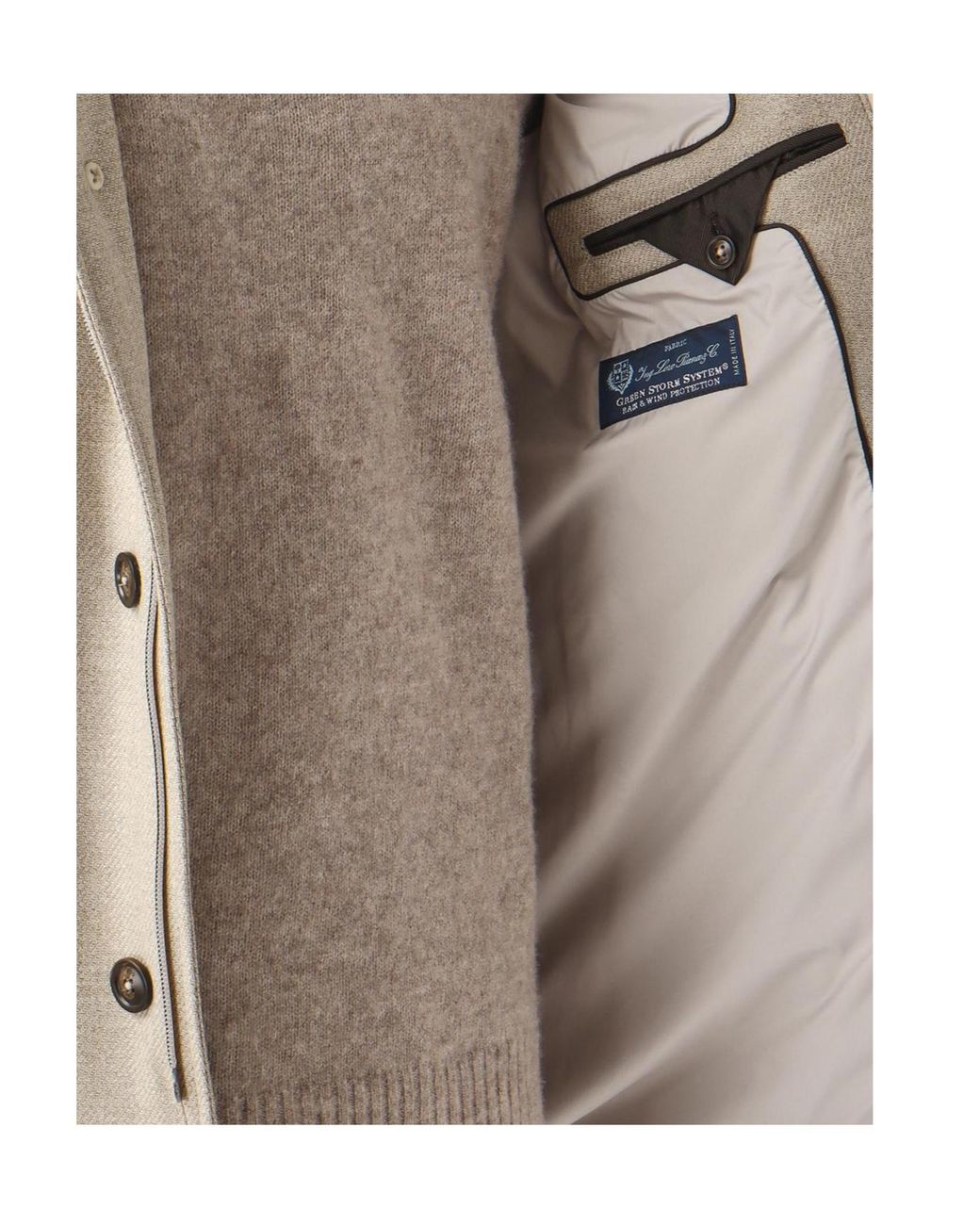 Herno Natural Long-Sleeved Hooded Padded Jacket for men