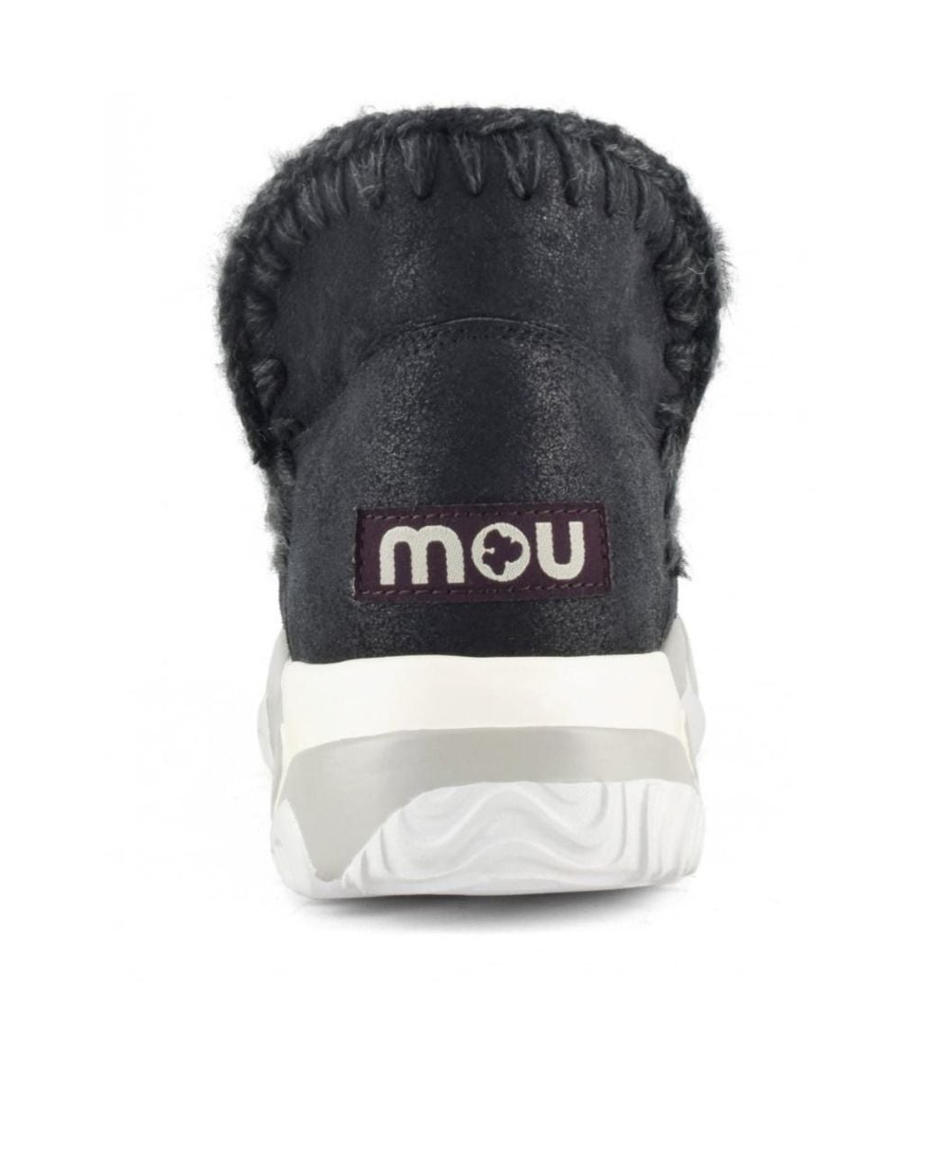 Mou Blue Eskimo Hand-Crochet Stitch Trainers