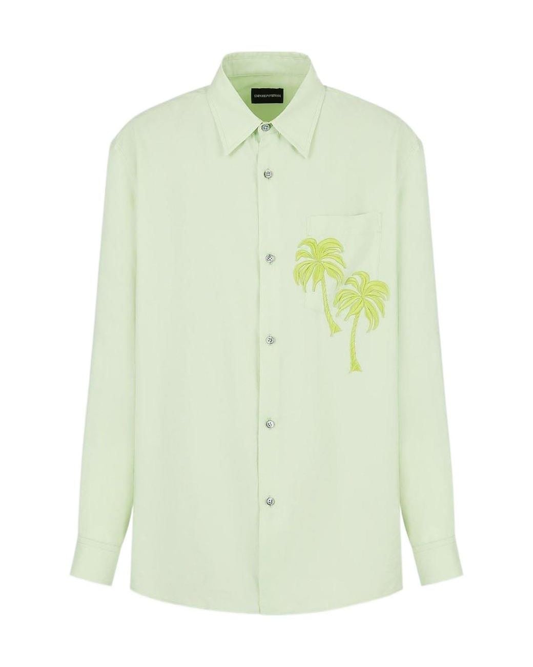 Emporio Armani Green Light Mint Longsleeve Shirt for men