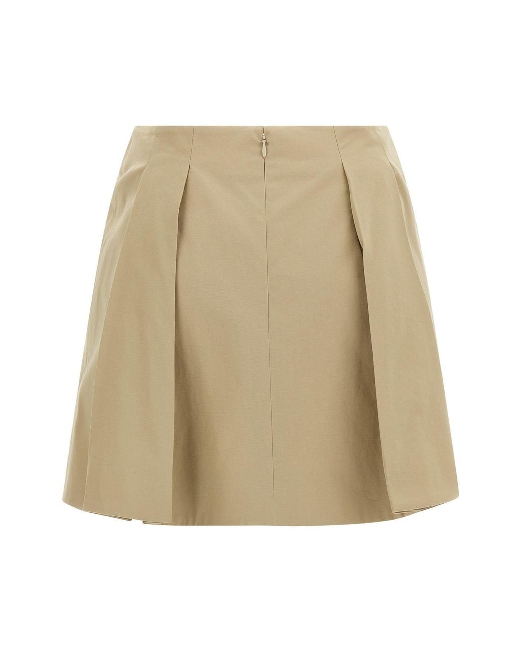 Balmain Natural Pleated Chain Mini Skirt