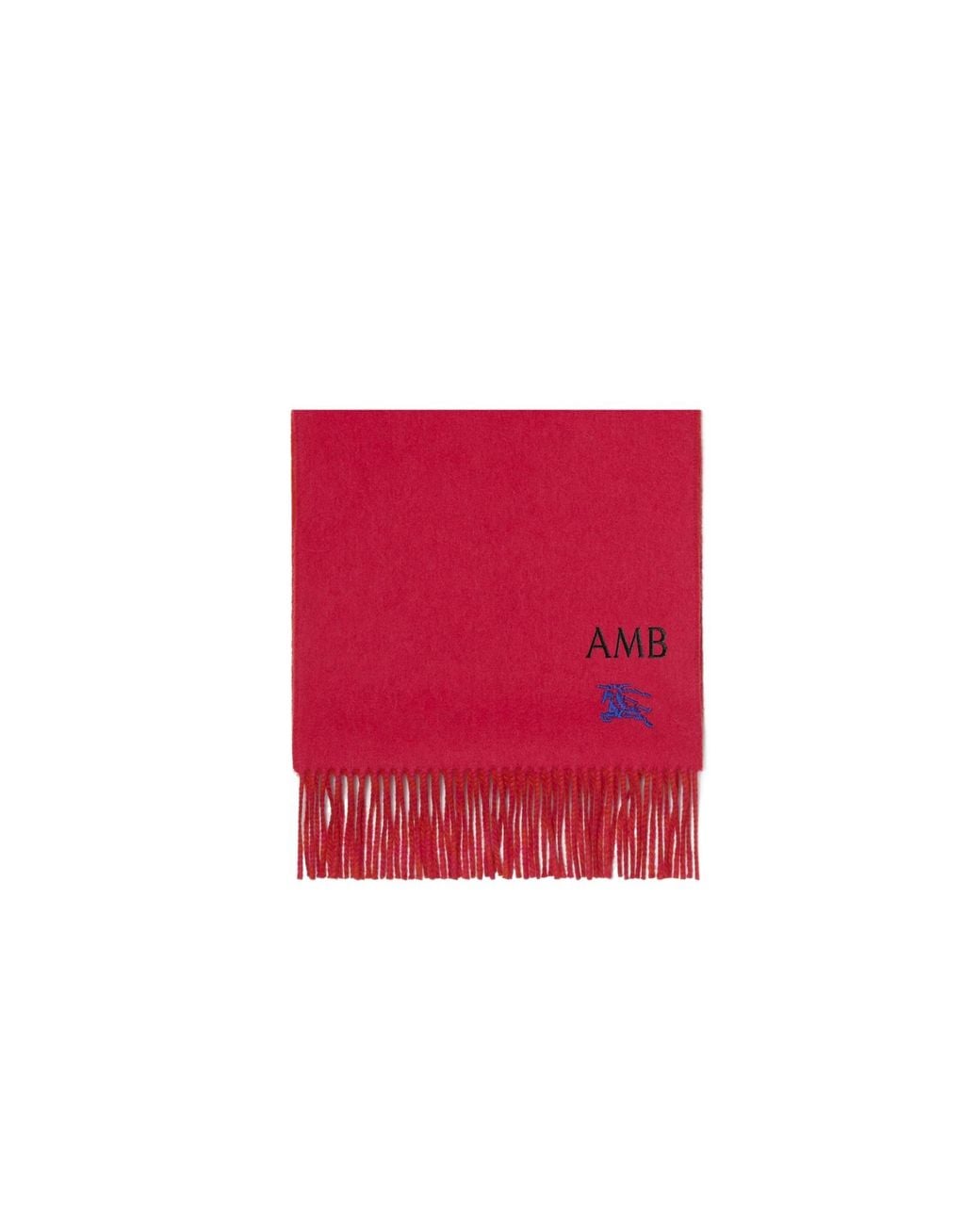 Burberry Ekd Embroidered Fringed Reversible Scarf for men