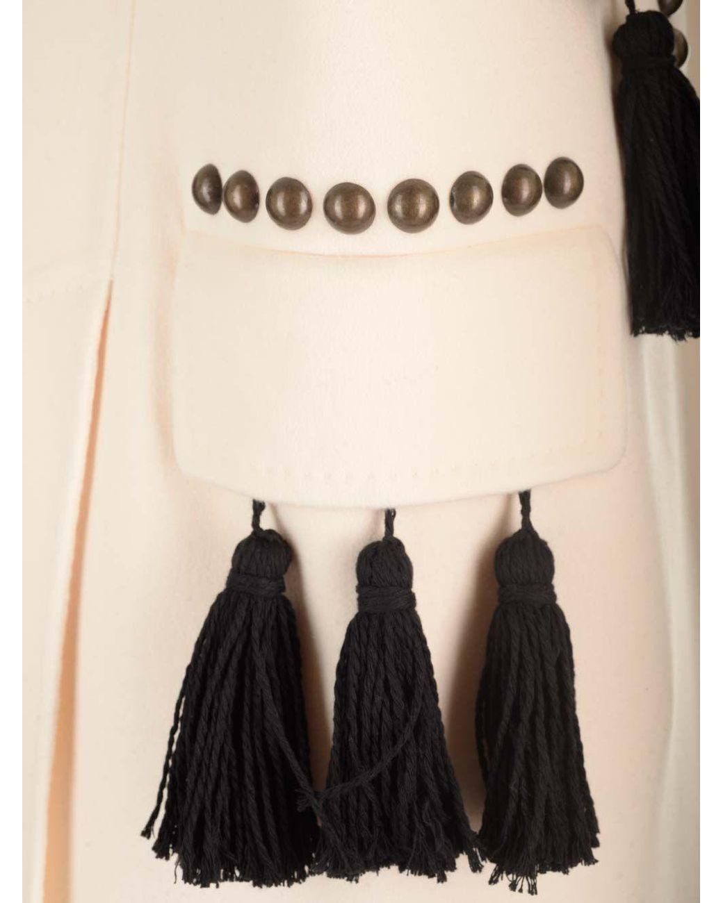 Max Mara White Tassle Detailed V-Neck Gilet