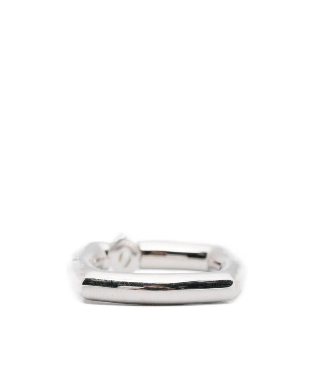 Tom Wood White Frame Slim Embellished Ring for men