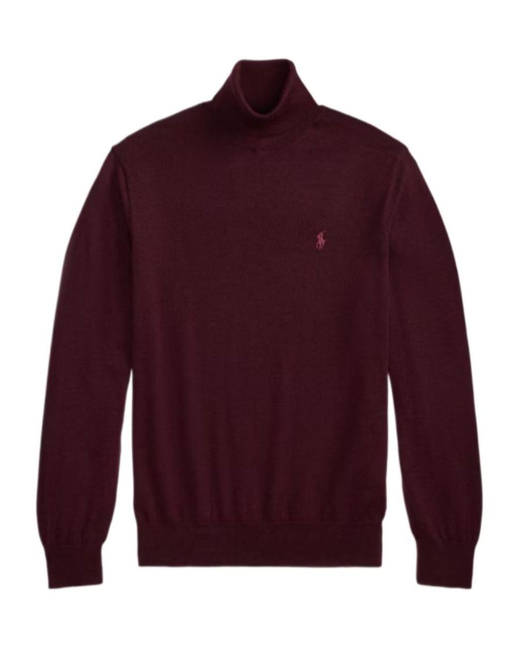 Polo Ralph Lauren Red Washable Wool Turtleneck Sweater for men