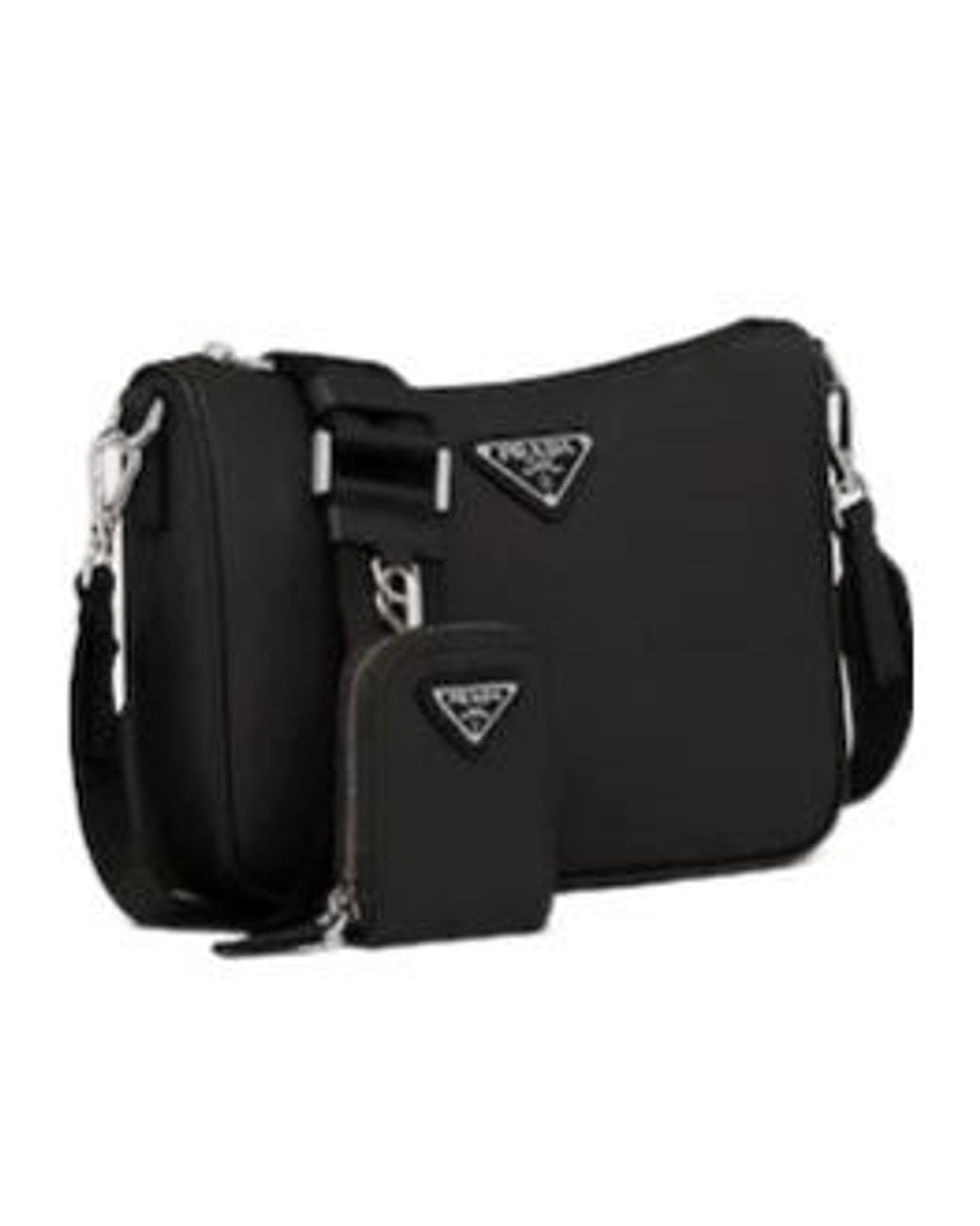 Prada Black Saffiano-Leather Shoulder Bag for men