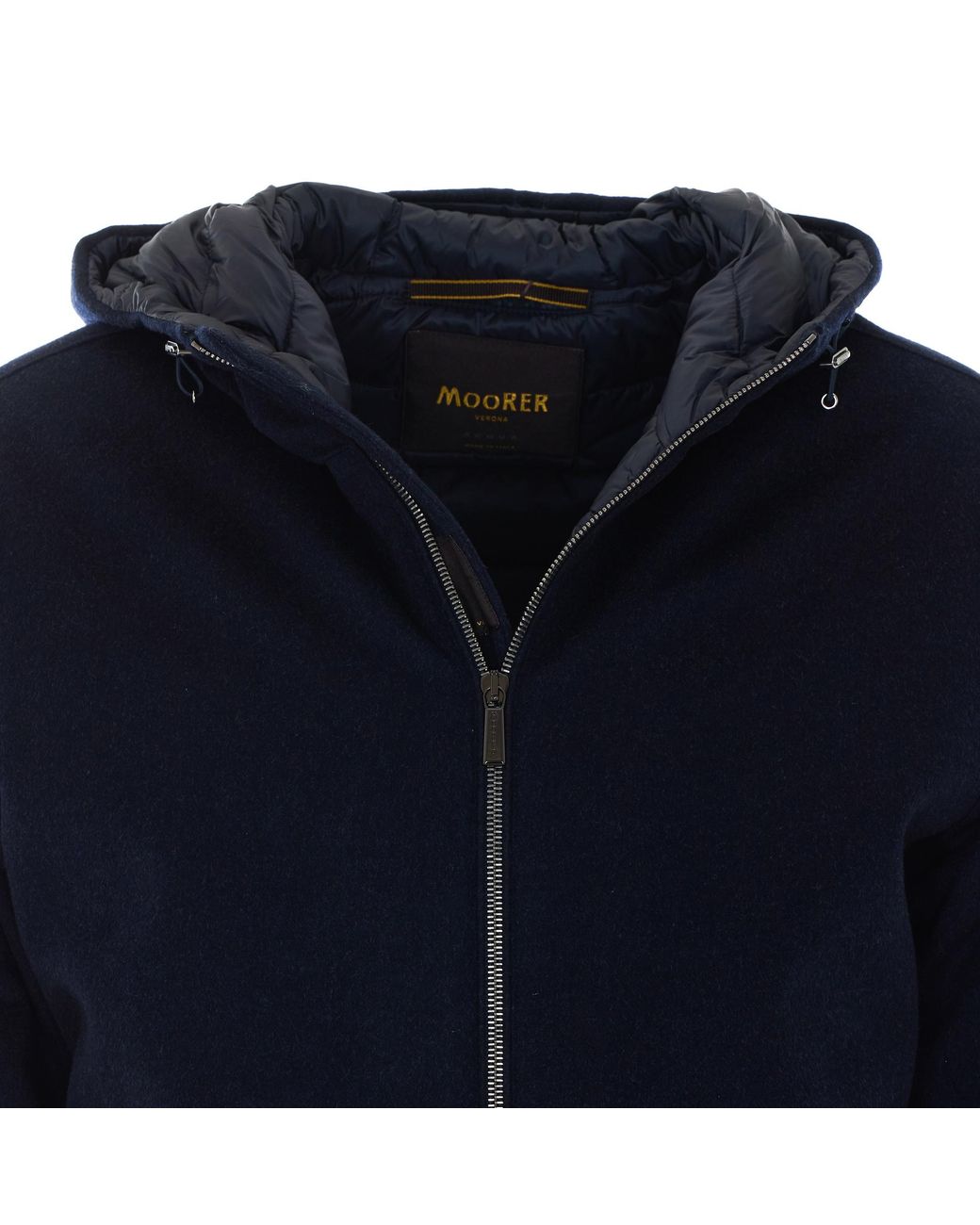 Moorer Blue Oniro Hooded Zip-Up Down Jacket for men
