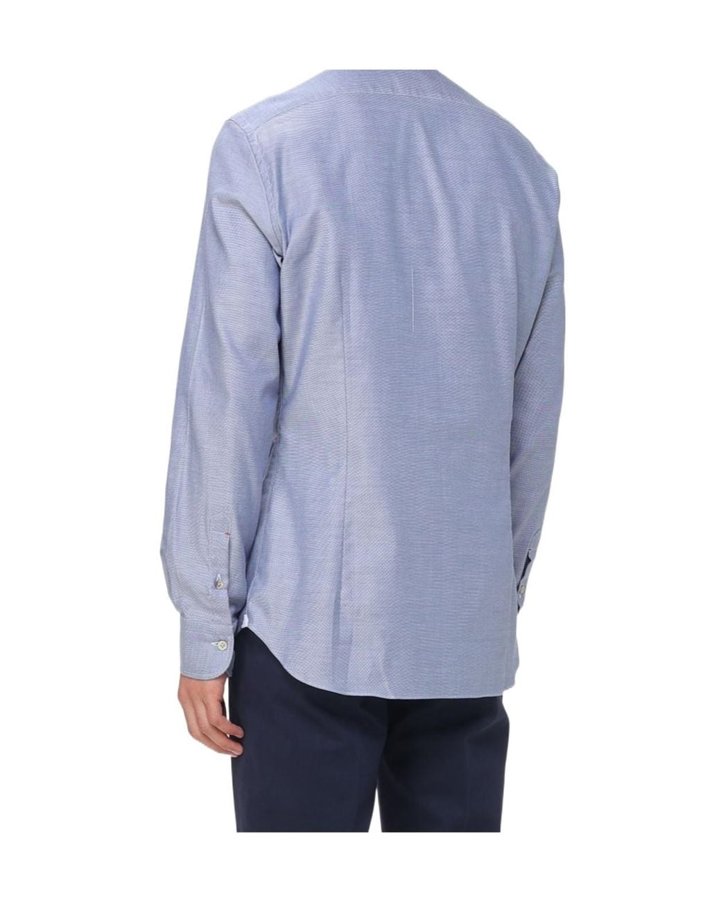 Mazzarelli Blue Oxford Cotton Shirt for men