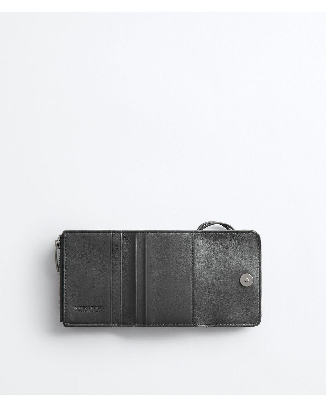 Bottega Veneta Black Andiamo Tri-Fold Wallet