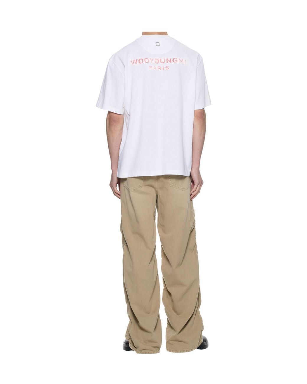 Wooyoungmi White Logo Print T-Shirt for men
