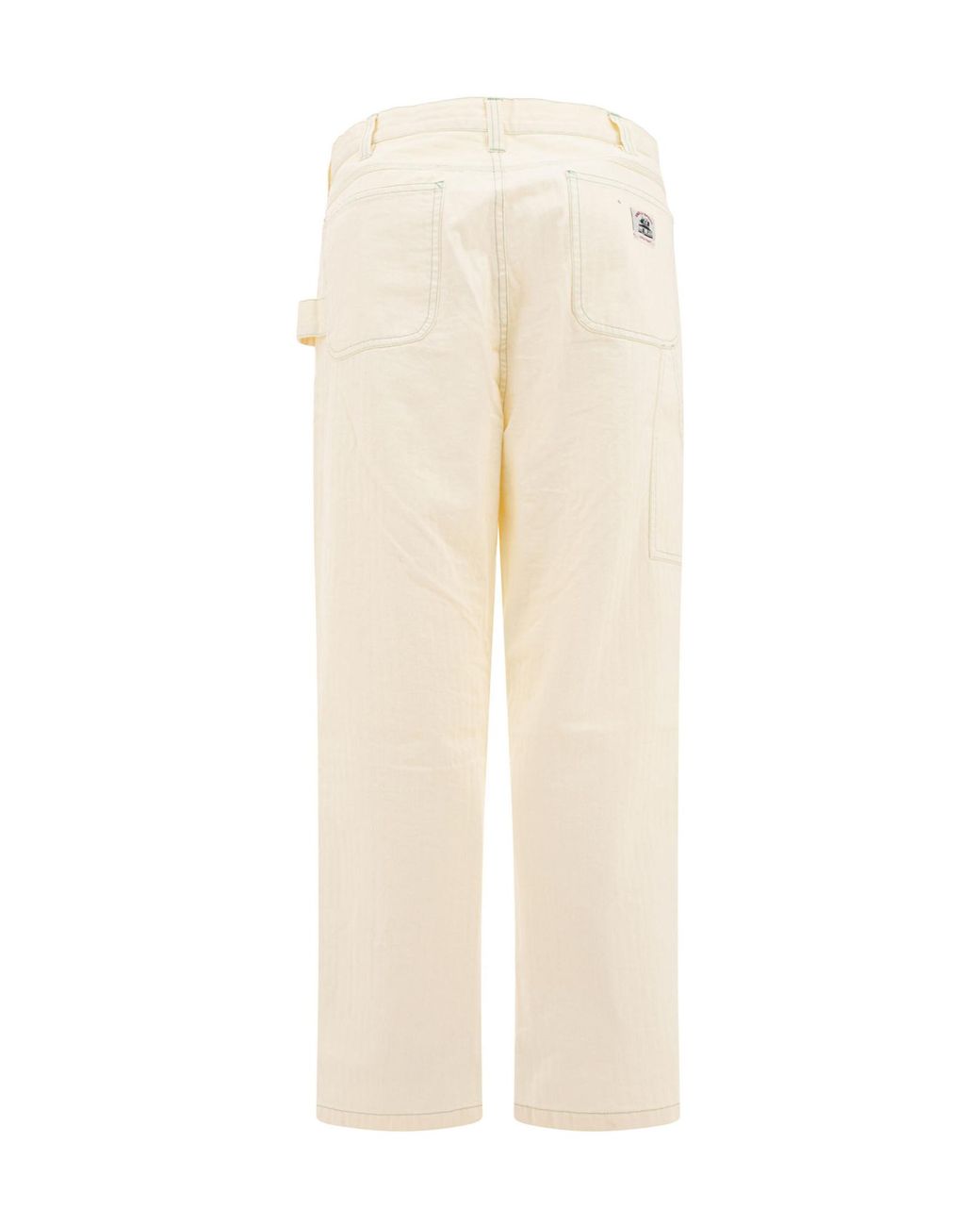 Bode White Belt-Loop Casual Pants for men