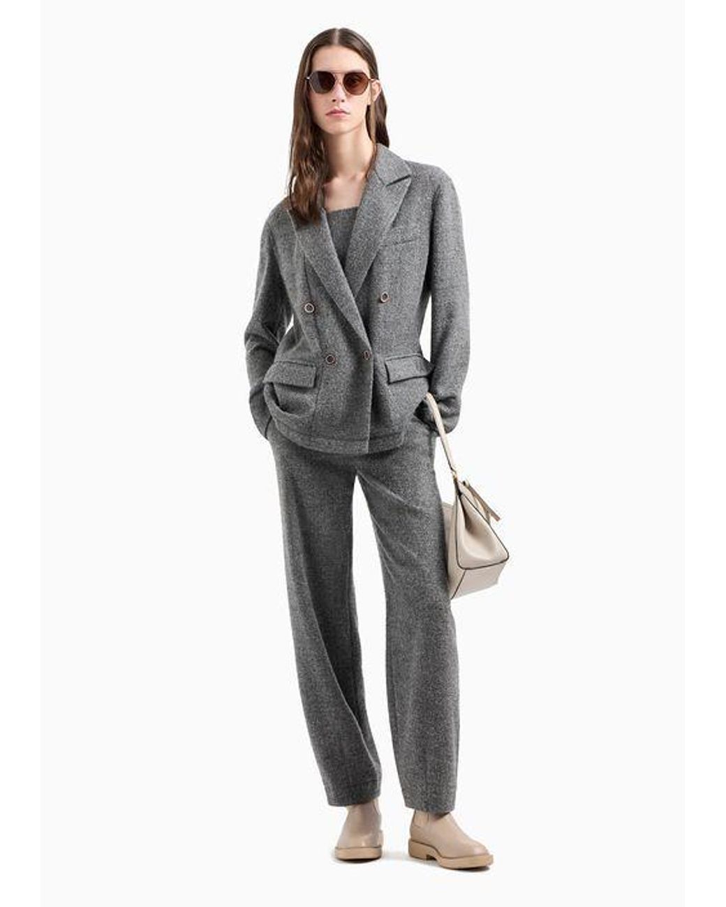 Emporio Armani Gray Flannel Trousers
