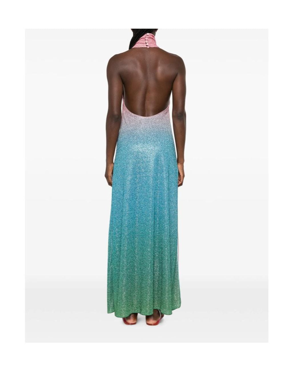 Oseree Blue Sleeveless Dress