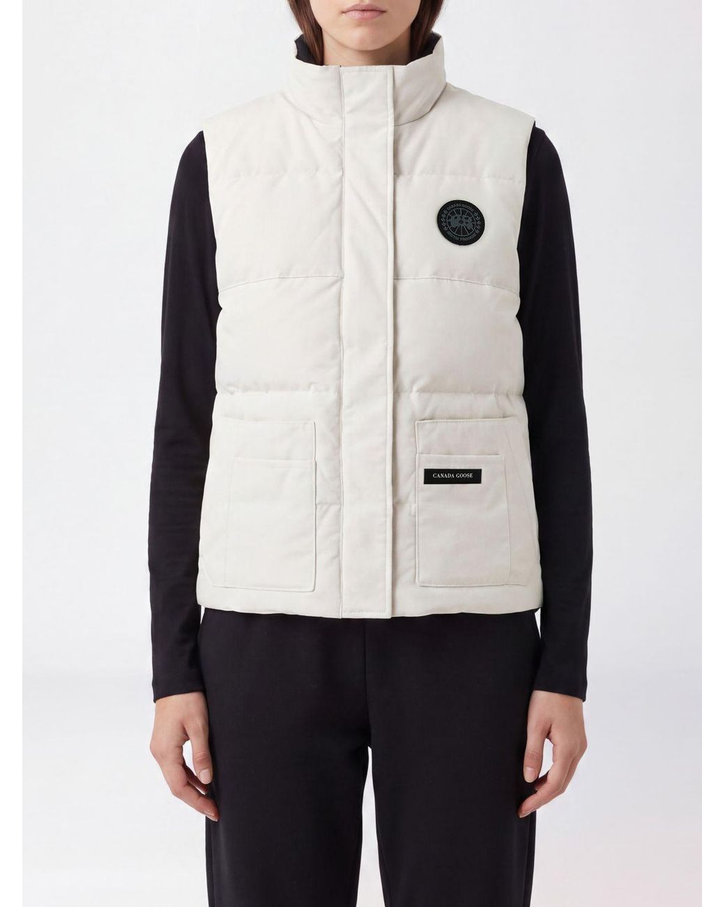 Canada Goose White Logo Patch Sleeveless Vest