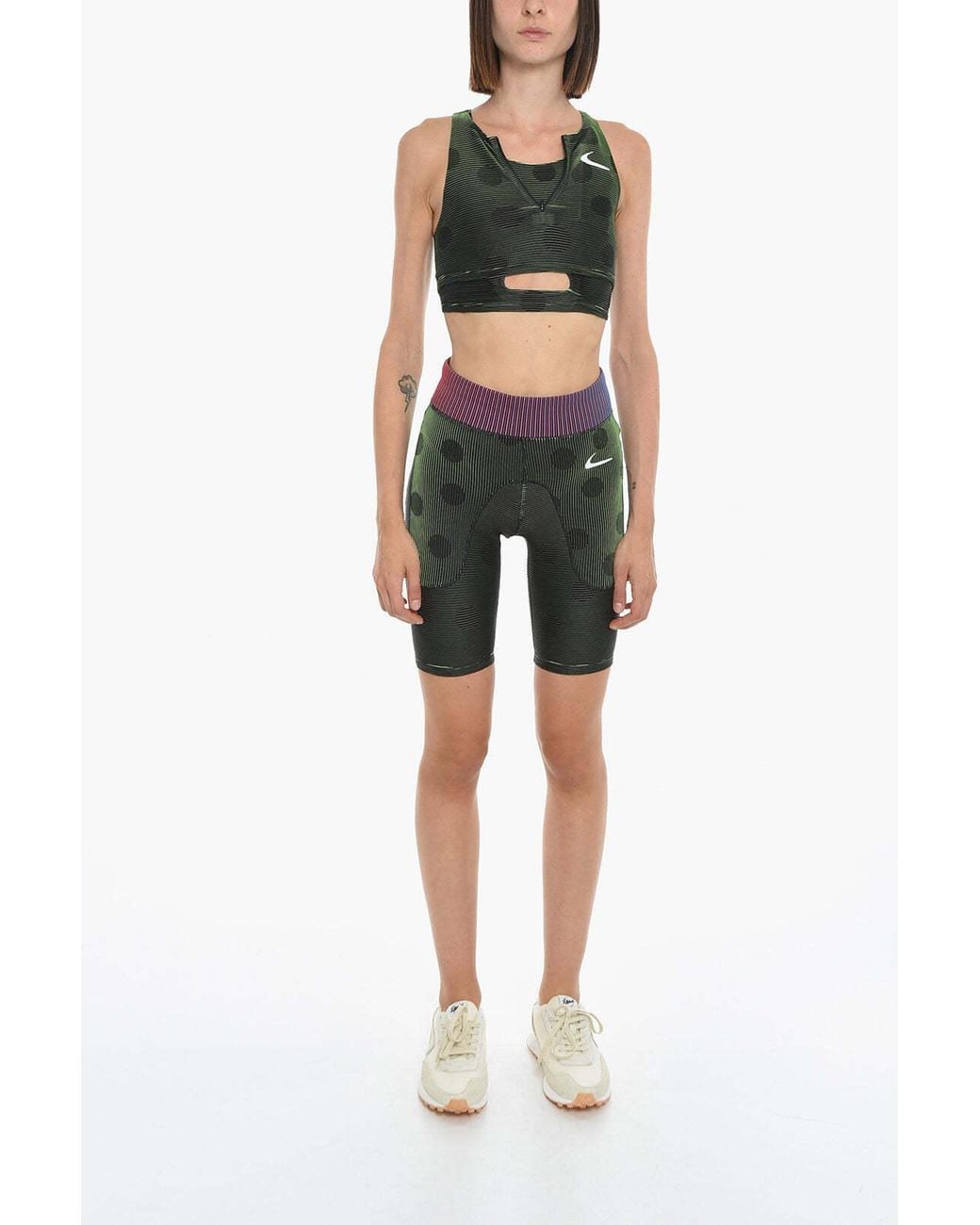Off-White c/o Virgil Abloh Black X Nike Striped Biker Shorts
