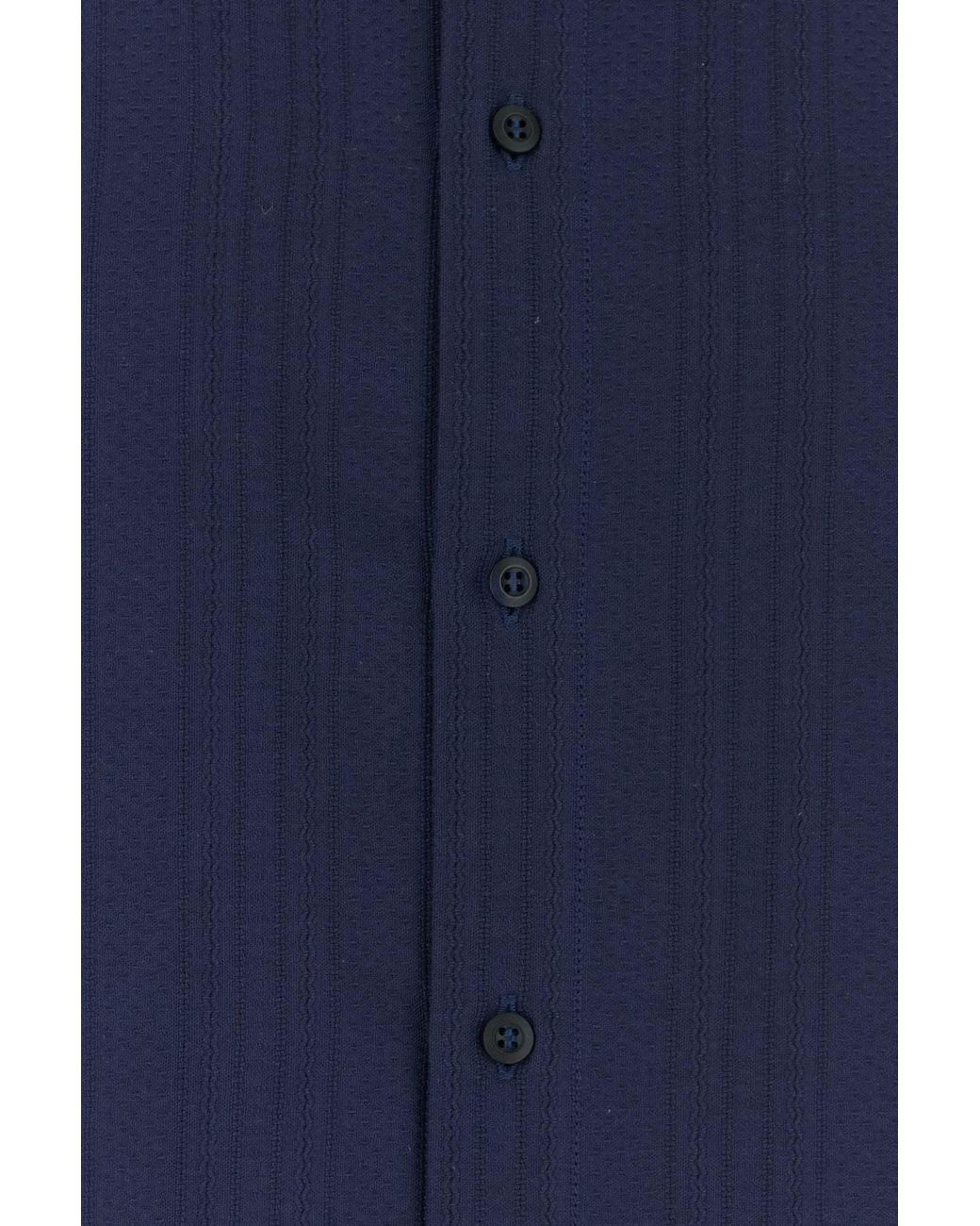 Brunello Cucinelli Blue Buttoned Shirt for men