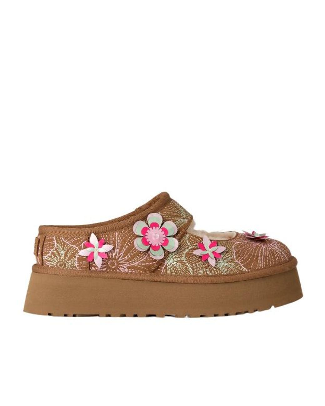 Ugg Brown Bea Mary Jane Meadow Flat Shoes