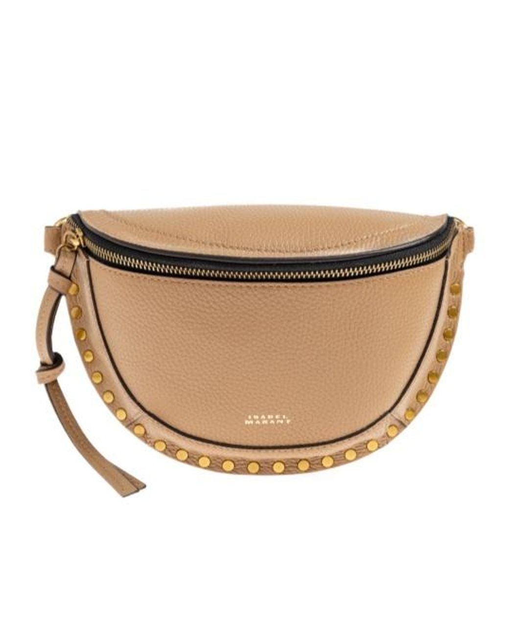 Isabel Marant Natural Skano Studded Belt Bag