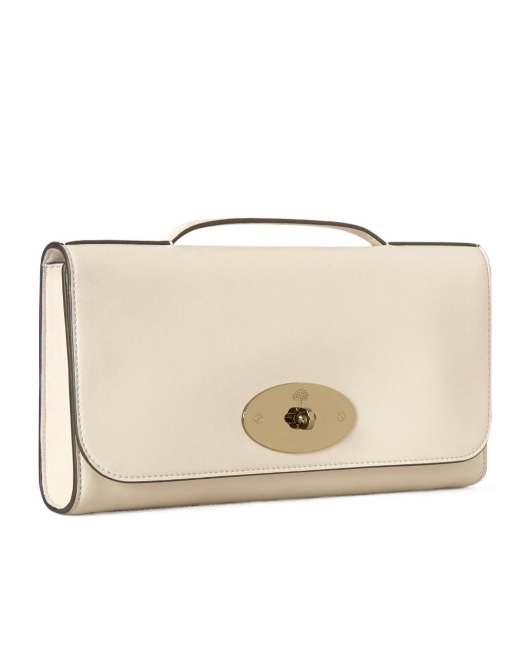 Mulberry Natural Twist Block Foldover Top Clutch Bag