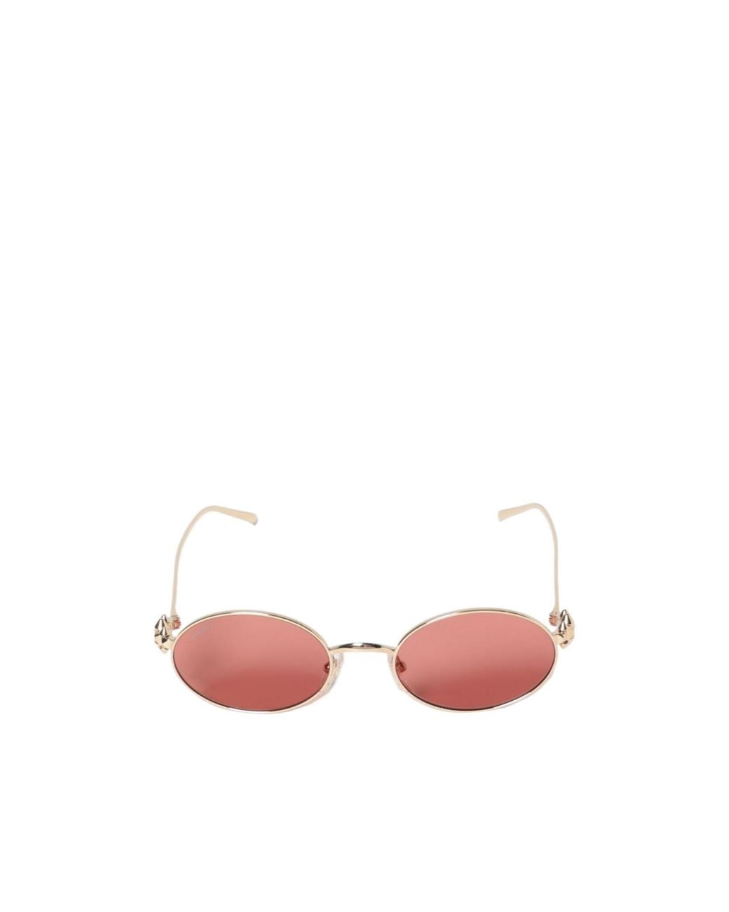 Cartier Pink Oval Frame Sunglasses