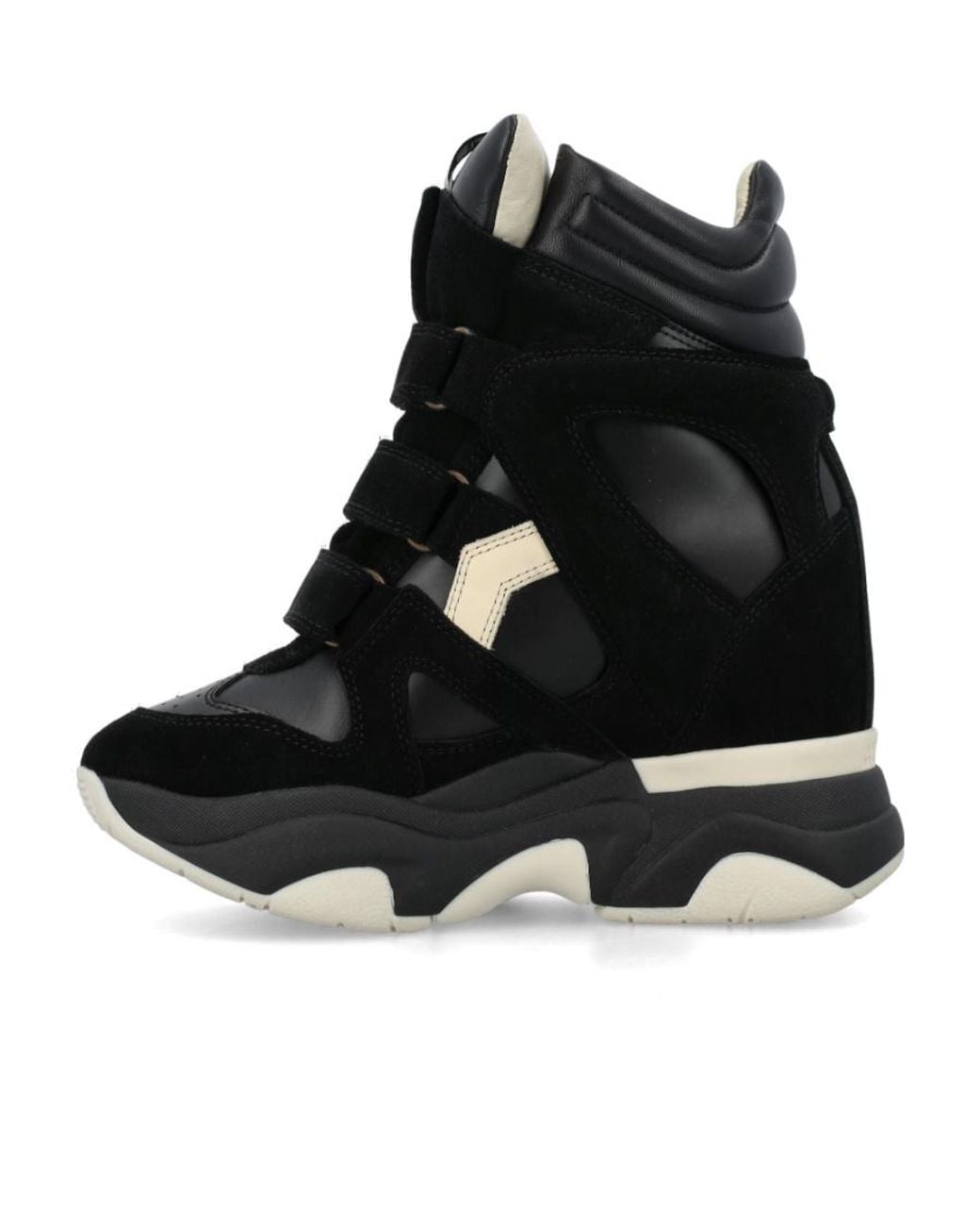 Isabel Marant Black Balskee Suede High-Top Sneakers