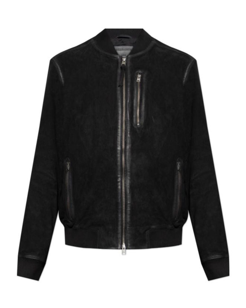AllSaints Black Bomber Jacket for men