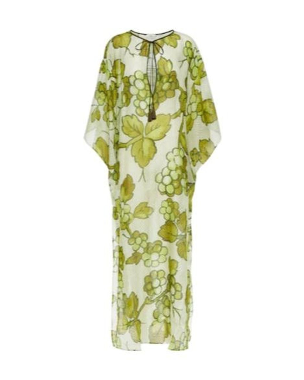 Etro Green Printed Silk Kaftan