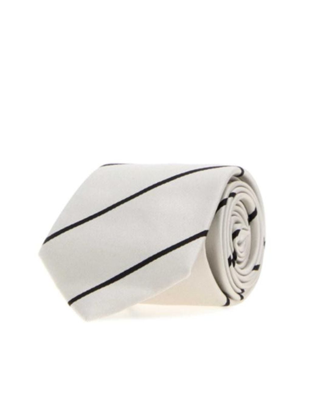 Tom Ford White Simply Regimental Silk Tie for men