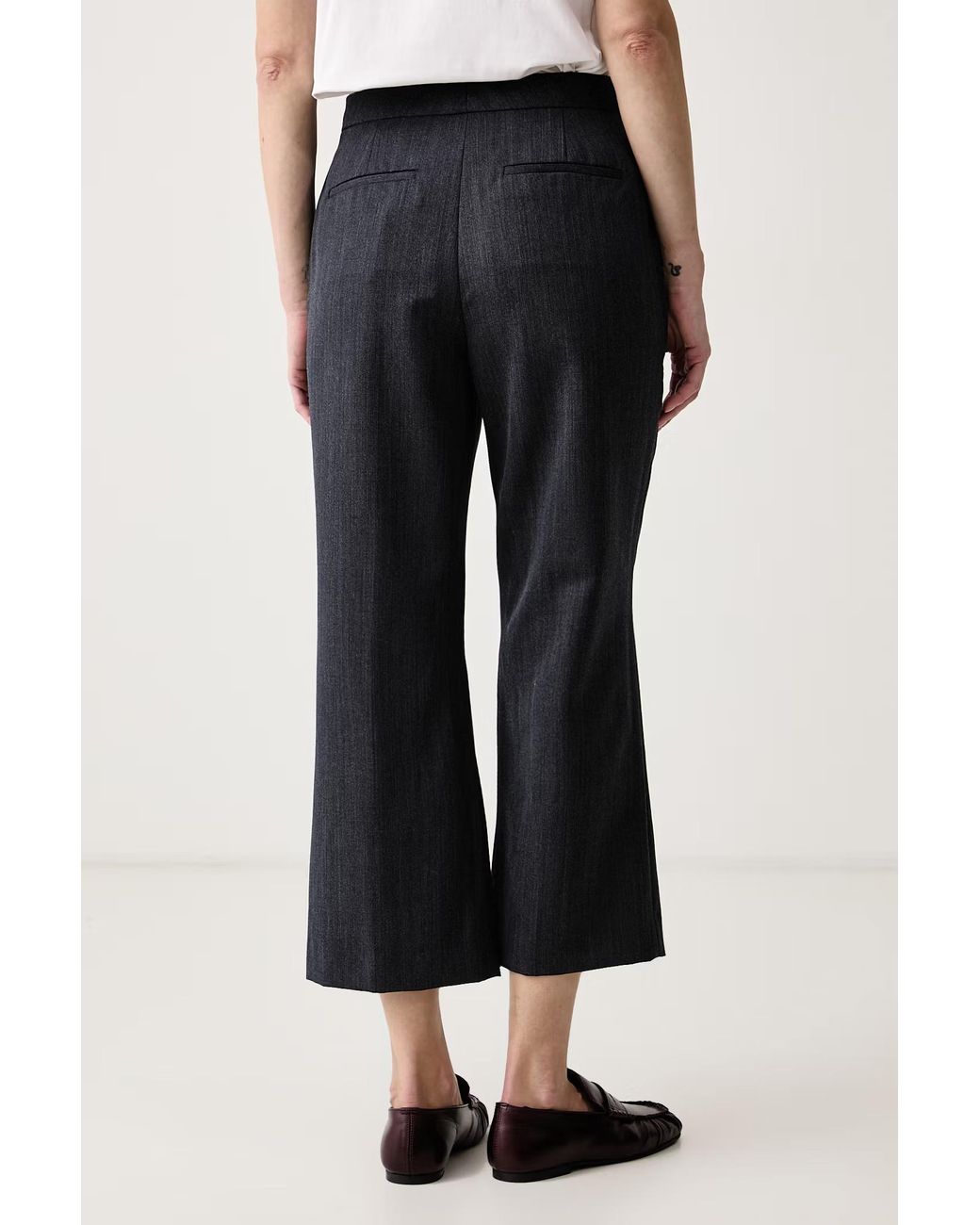 Calvin Klein Gray Straight-Leg Casual Trousers