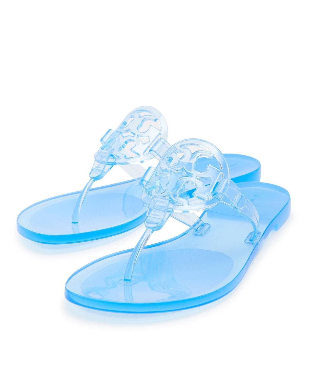 Tory Burch Blue Waterproof Flat Sandals