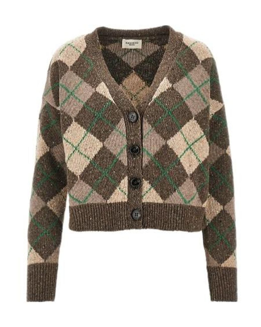 Weekend by Maxmara Multicolor Abile Argyle Cardigan