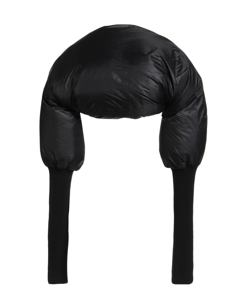 Rick Owens Black Minimalist Solid Color Knit Down Jacket