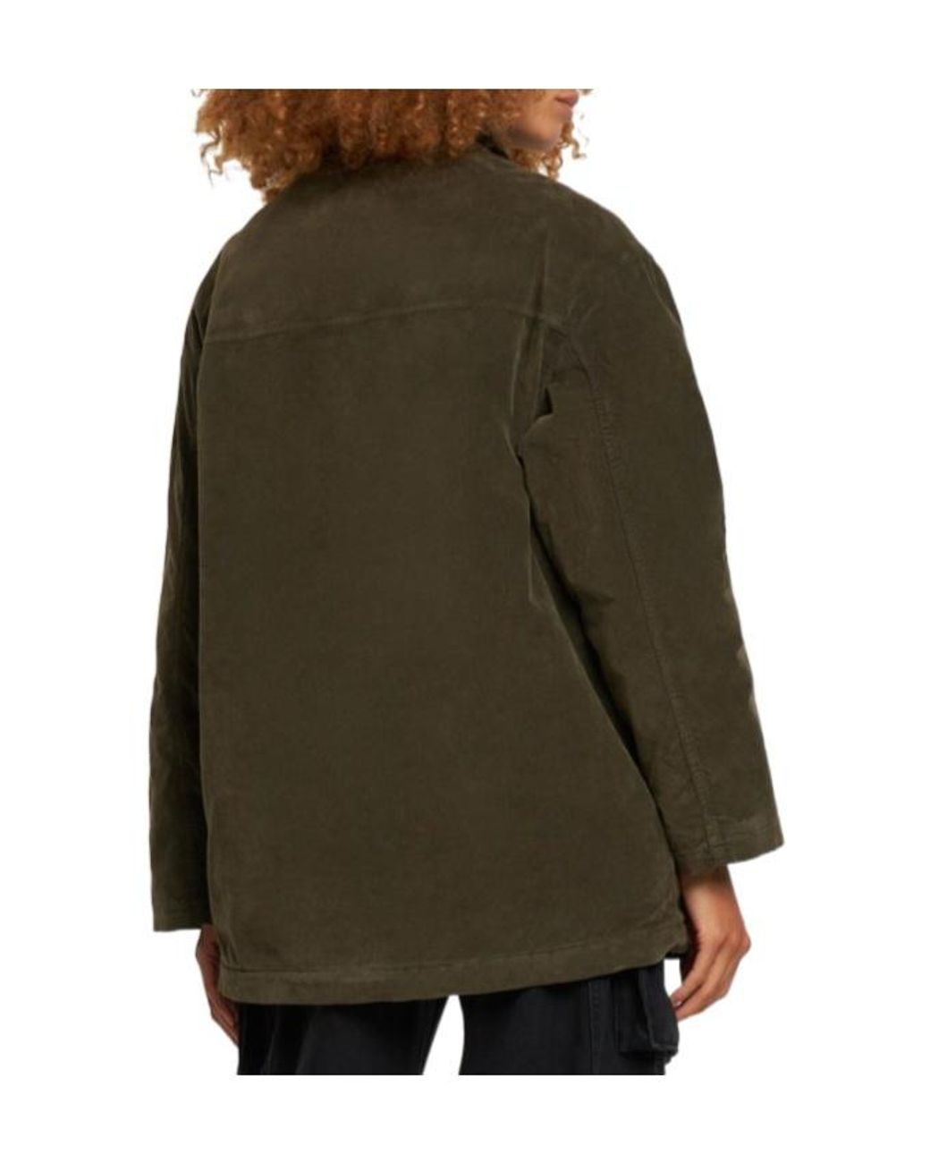 Blumarine Green Velvet Oversized Jacket W/ Pockets