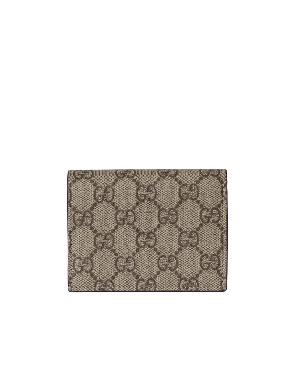 Gucci Natural Bi-Color Gg Marmont Small Wallet