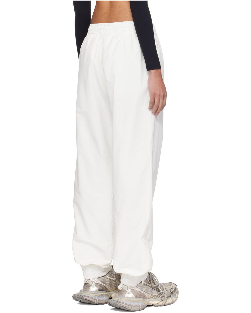 Balenciaga White Mirror-Logo Tracksuit Pants