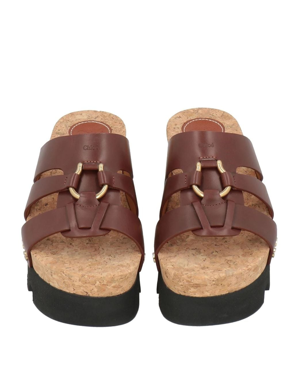 Chloé Brown Leather Sandals