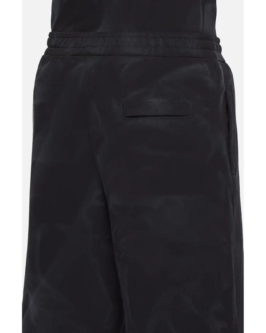 44 Label Group Black Logo-Print Faded-Effect Shorts for men
