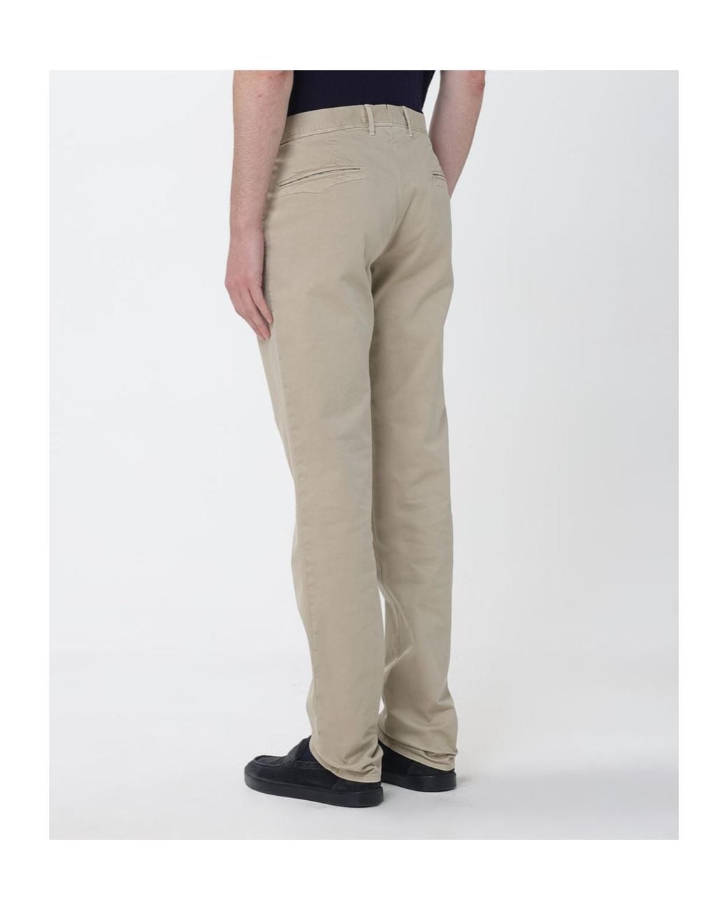 Incotex Natural Casual Trousers With Belt Loops for men